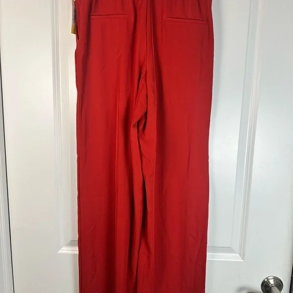 💌 SUMMERSALT Warm Red/Lava Wide‑Leg Pants – Size 8 - Picture 10 of 11